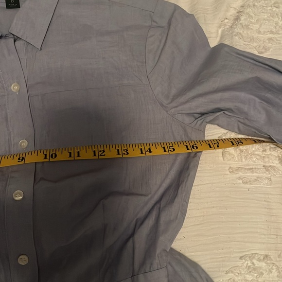 J CREW Tie-Waist Shirt Dress in End-on-end cotton -J5419- Size 0 - Picture 10 of 10